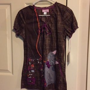 COPY - KOI kitty scrub top NWT size XXS